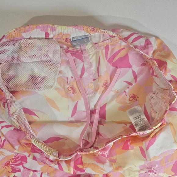 Columbia Shorts Womens XXL Pink Orange Floral Swim Trunks Mesh Liner Drawstring - Picture 5 of 6